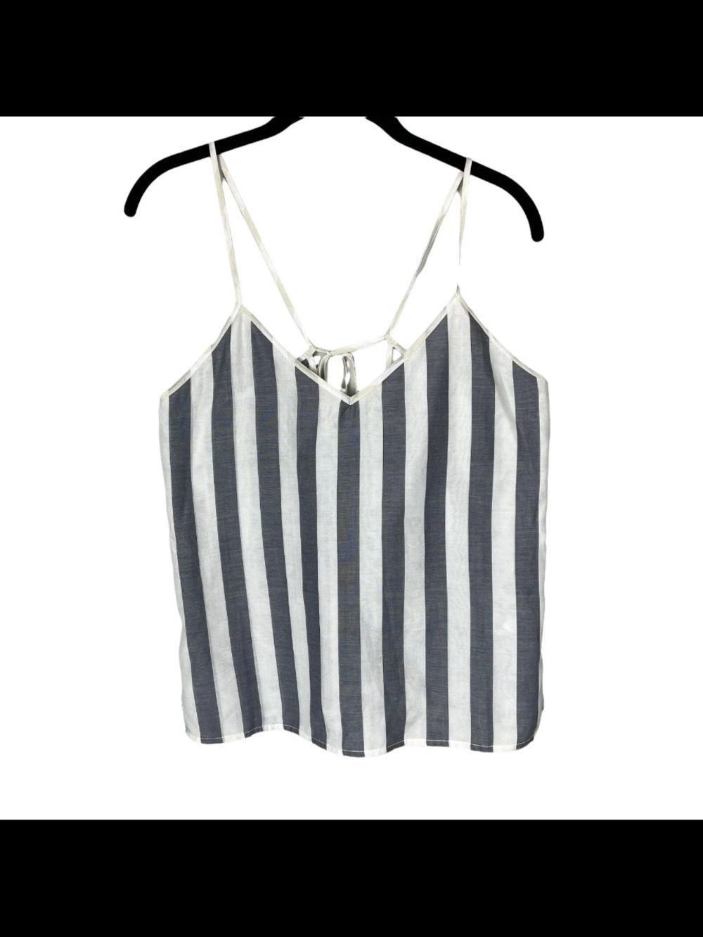 Bldwn Striped V-Neck Spaghetti Strap Tank Top - stripped